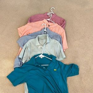 Bundle of collared shirts and button down dress shirts